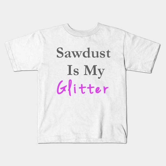 Sawdust & Glitter Purple Kids T-Shirt by Clearpebbl